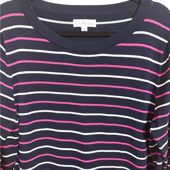 KIM ROGERS PRISTINE  COTTON/MODAL SWEATER  LARGE     #U - Picture 2 of 7